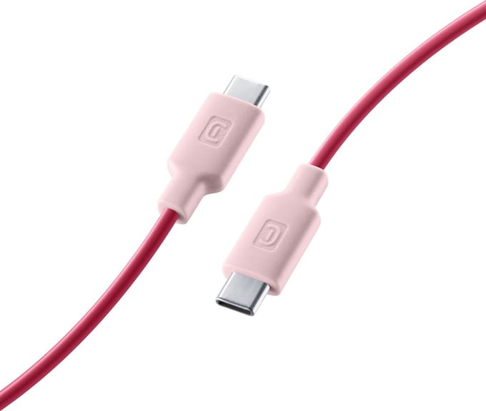 Cellularline USBDATAC2CSMARTP USB-kabel 1 m USB C Roze