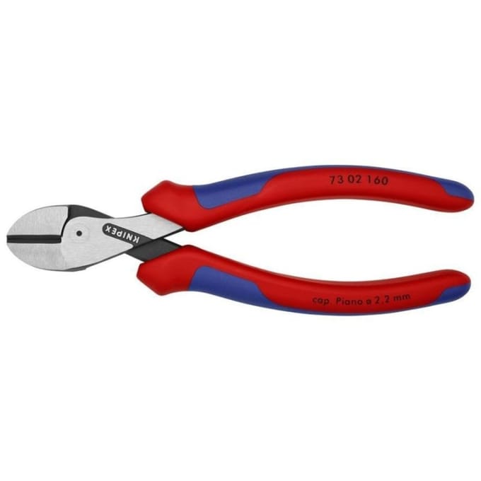 Compacte zijkniptang X-Cut® L.160 mm, kop met gepolijste afwerking, meerdelige hoes