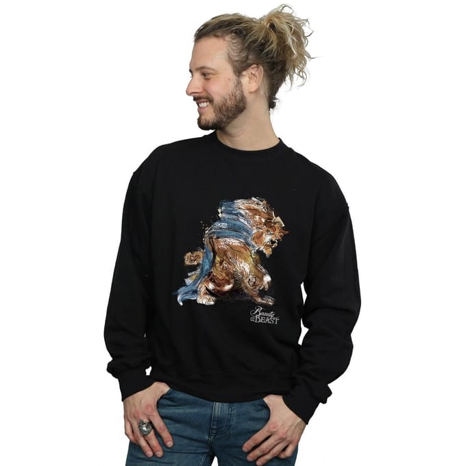 Disney Heren Beauty And The Beast Beast Sketch Sweatshirt (Zwart)