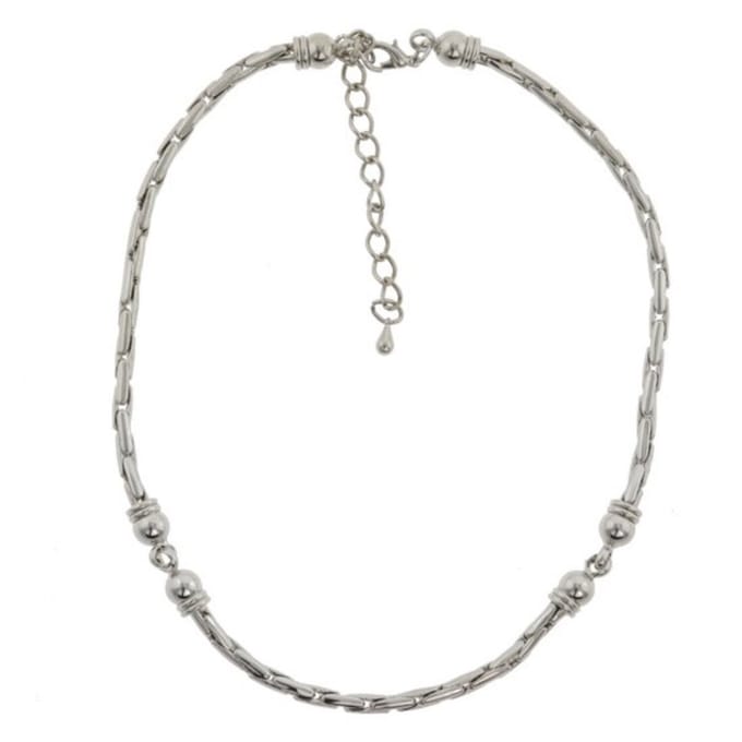 Behave Ketting - schakelketting - zilver kleur - klassiek - dames - 40 cm