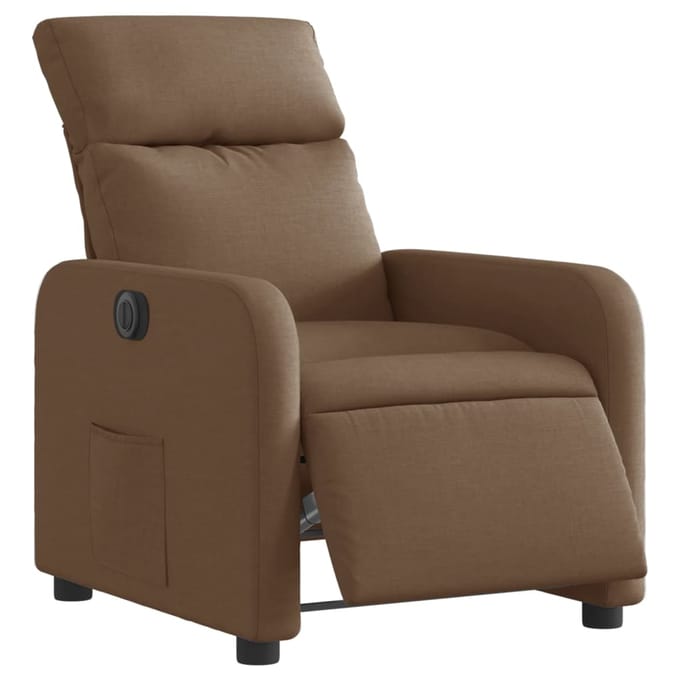 vidaXL - Fauteuil - verstelbaar - elektrisch - stof - bruin