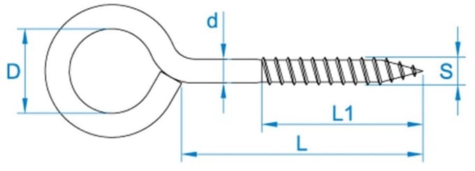 GebuVolco 001 schroefoog 3.45x20x10 mm ijzer vermessingd 001.02010.2020