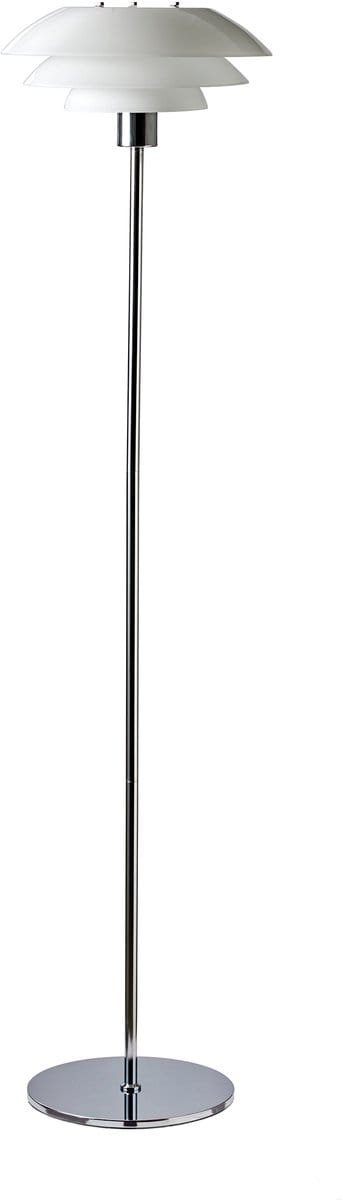 Dyberg Larsen Staande Lamp Dl31 Opal 133 Cm G9 Staal 5w Wit