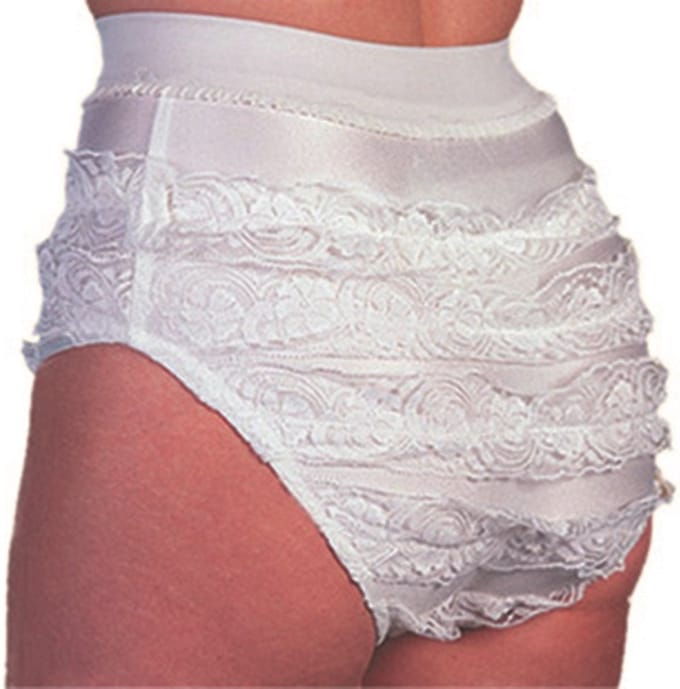 Broek met ruches wit voor kind