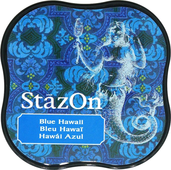 Stempelkussen midi blue hawai - Stazon Tsukineko
