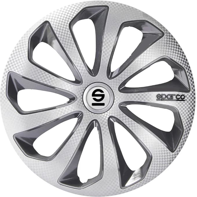 Satz Sparco Radzierblenden Sicilia 14-Zoll Silber/Grau/Karbon