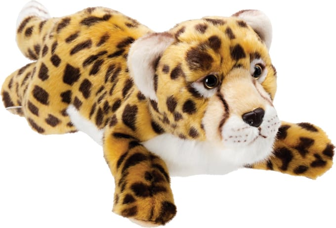 Suki Gifts Knuffel Cheetah - pluche - jachtluipaard - 30 cm - knuffeldier