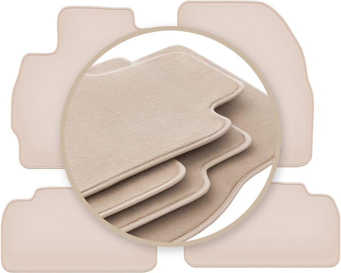 PREMIUM beige vloermatten voor: Mazda 5 II minivan 2010-