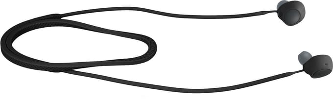 kwmobile Strap Compatible with Sony WF-C700N - Silicone Cord Holder for Wireless Earphones - Black