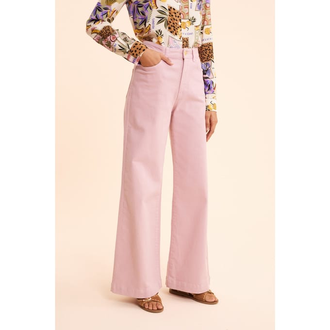 ICode Pink Flare Jeans Pink Größe: W26 | Stoffhosen Outlet | Damen | Rosa