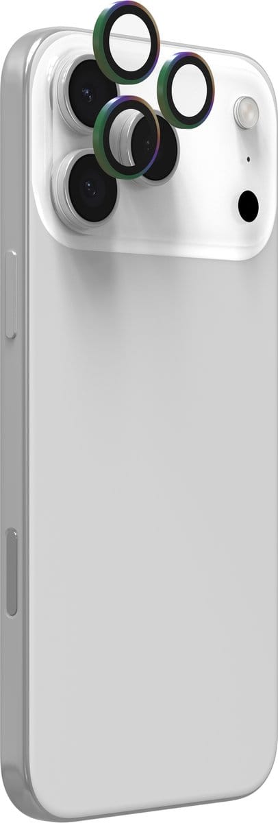 ZAGG Camera Protector Geschikt voor iPhone 17 Pro (Max)/16 Pro (Max) - Glass Elite Camera Rings - Tempered Glass - Chrome