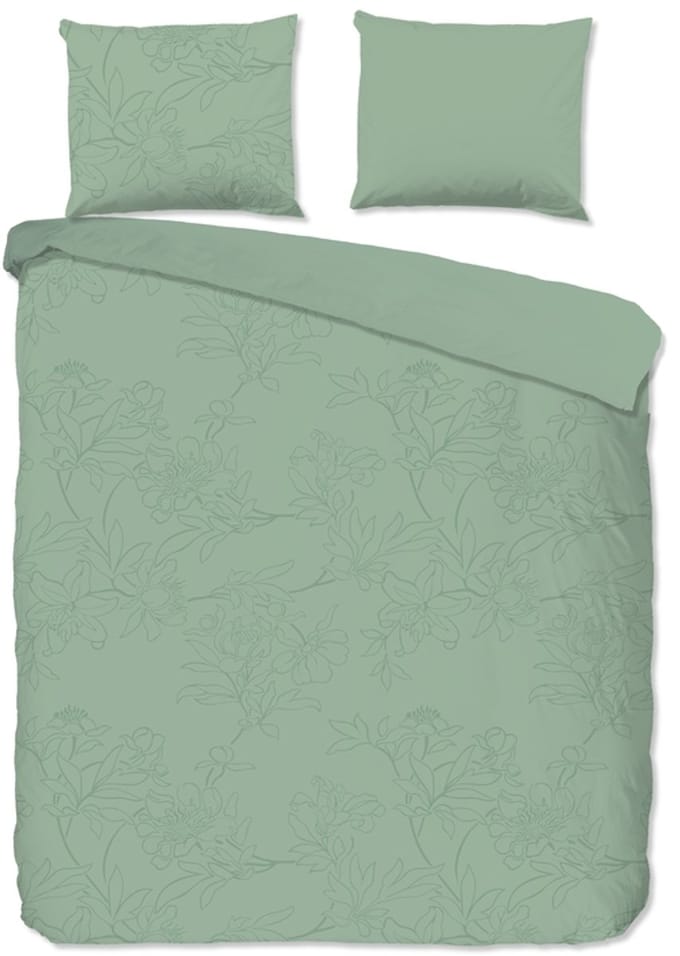 Pure dekbedovertrek bloemen - 2 persoons 200x200/220 cm - Lichtsalie - Microvezel