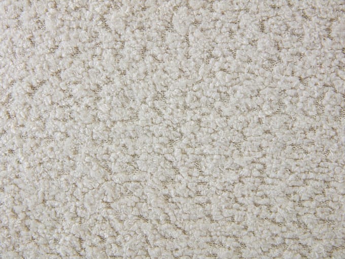 Vente-unique Set van 2 barkrukken in bouclé en goudkleurig metaal - Verstelbare hoogte - Wit - LOLY
