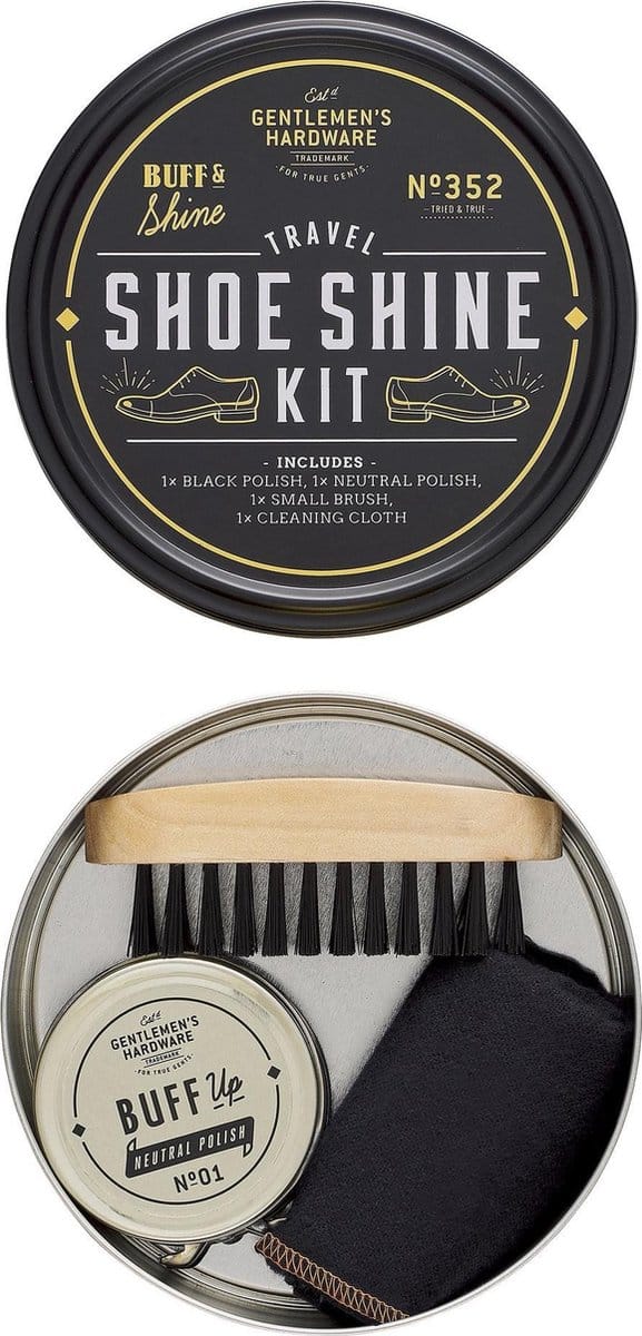 Travel Shoe Shine Tin