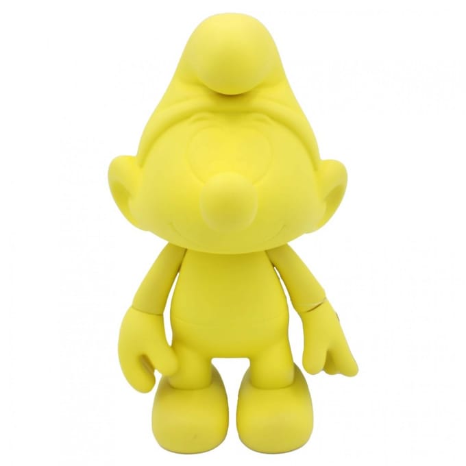 Puppy smurf vinyl mat geel figuur beweegbaar 20cm