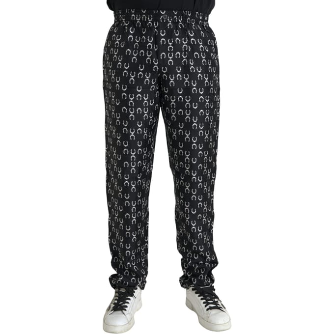 Horseshoe Print Broek Casual Stijl