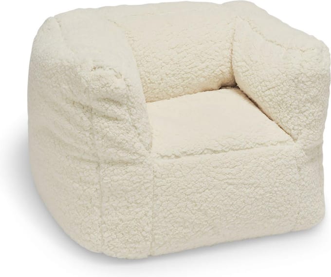 Fauteuiltje Beanbag Teddy cream white