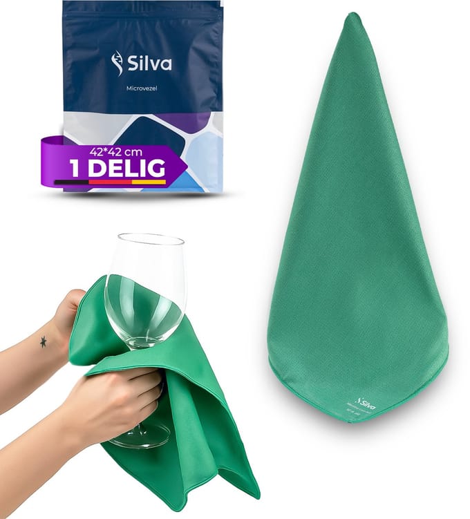 Silva Raamdoek - Droogdoek - Schoonmaakdoek - Microvezeldoekjes - 40x40 cm