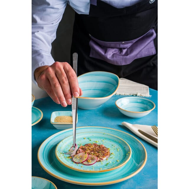 Bonna Dinerbord - Aqua - Porselein - 25 cm - set van 6