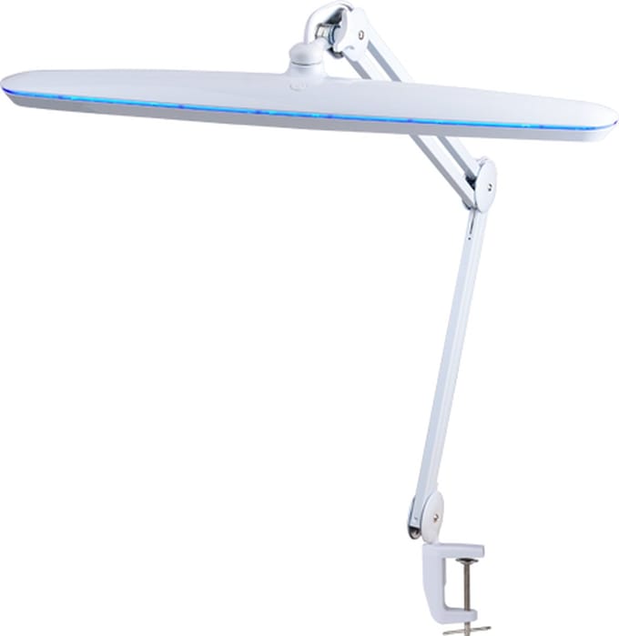 SBR Deluxe - Daglichtlamp Bureaulamp LED - Dimbaar - 3 lichtkleuren – met tafelklem - Wit