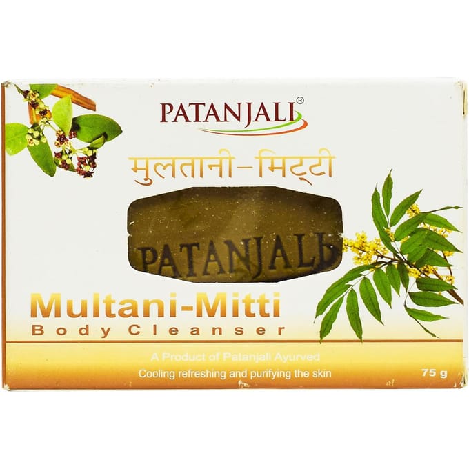 Savon au Multani Mitti (75g), Nettoyant pour le corps Multani-Mitti, Patanjali 3.9625 brown