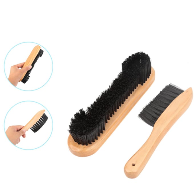 Ensemble de 2 brosses de nettoyage pour rails de table de billard blanc