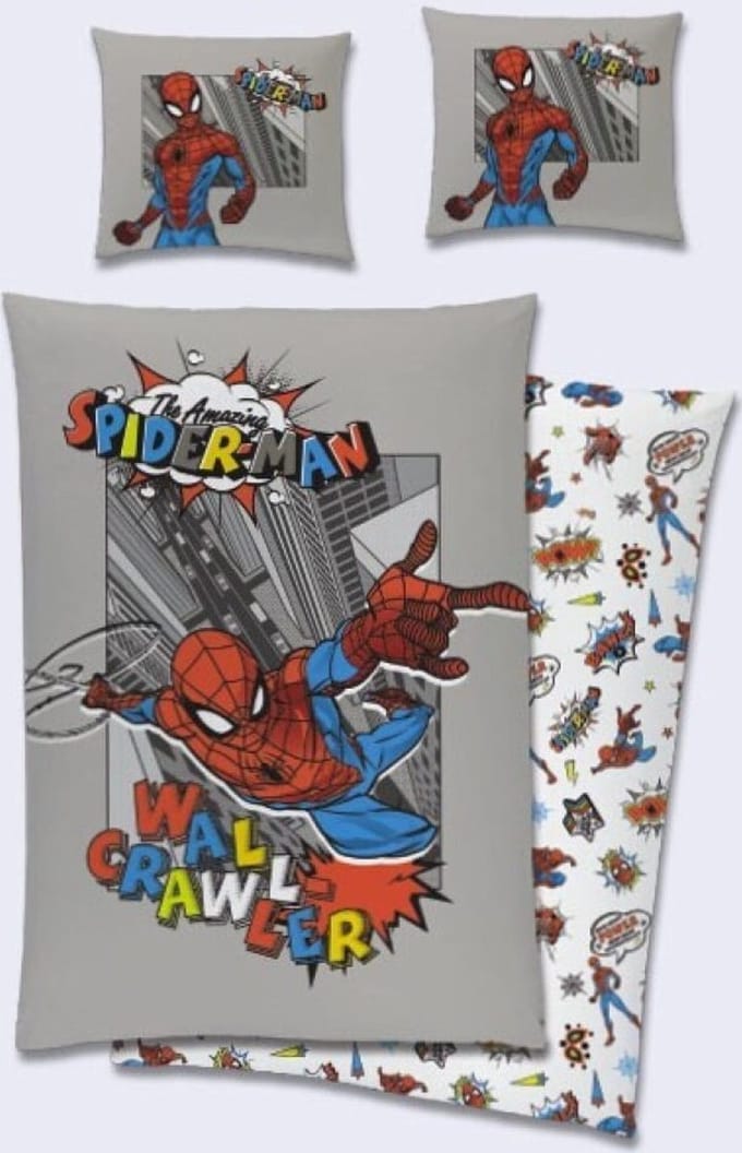 Spider-Man Dekbedovertrek Wall Crawler - 140 x 200 cm / 65 x 65 cm - Katoen
