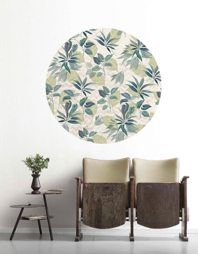 Fotobehang - Leni 125x125cm - Rond - Vliesbehang - Zelfklevend