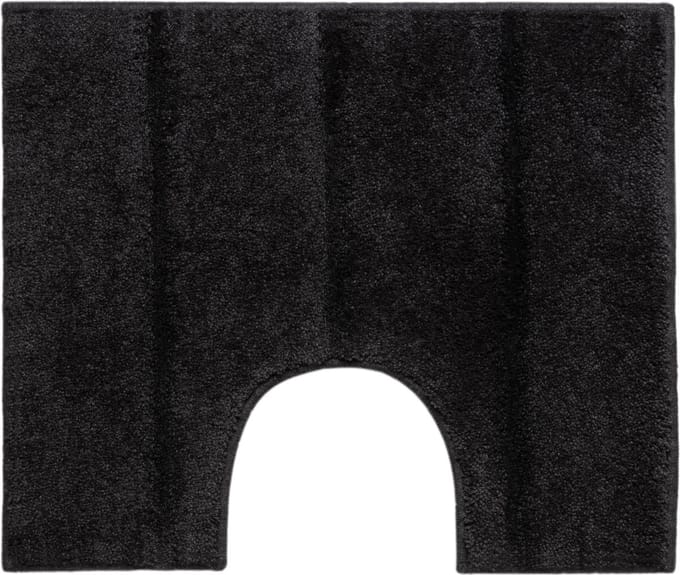 Casilin Ray WC-mat - 50 x 60 cm - Met uitsparing - Antislip - Zwart
