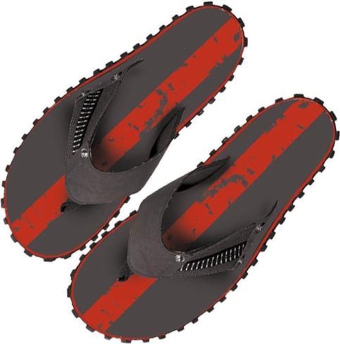BECO Teenslippers - Heren - Grijs/rood - Maat 41