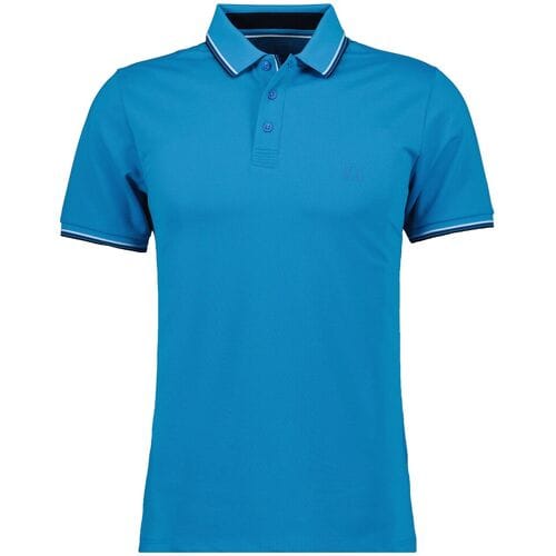 Ragman Polo Piqué Uni Tipping Keep Dry Finish Water Blue / male