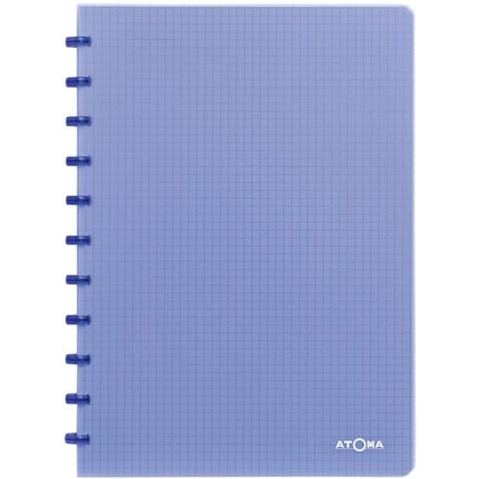 Schrift Atoma A4 ruit 5x5mm 144blz 90gr PP transparant assorti