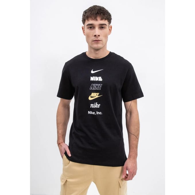 Nike Stack Logo Heren T-shirt in zwart