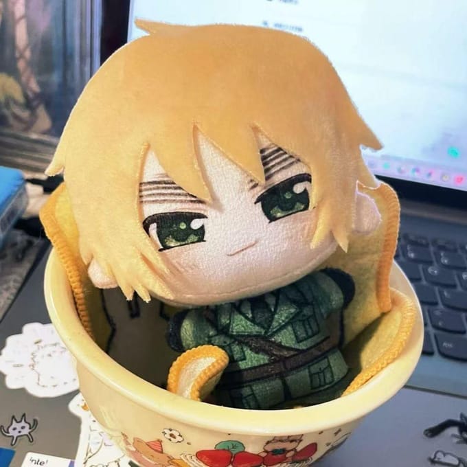10cm Anime Hetalia Axis Powers Arthur Kirkland Cosplay Pluche Pop Hanger Knuffel Kerstcadeau 10cm beige