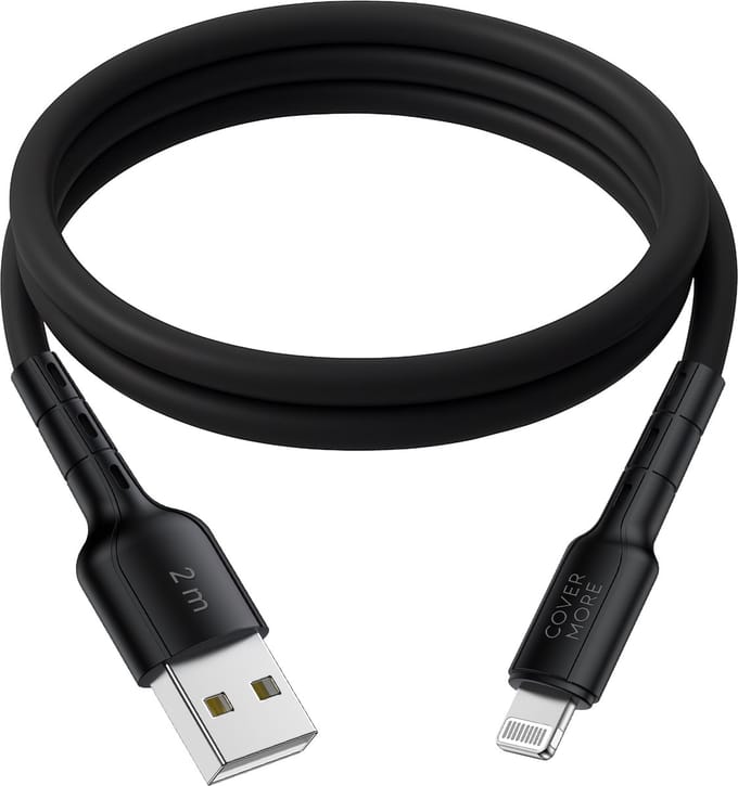 Lange oplaadkabel geschikt voor iPhone - Usb-a naar Lightning kabel - Oplader - 2 meter - Lang - Zwart