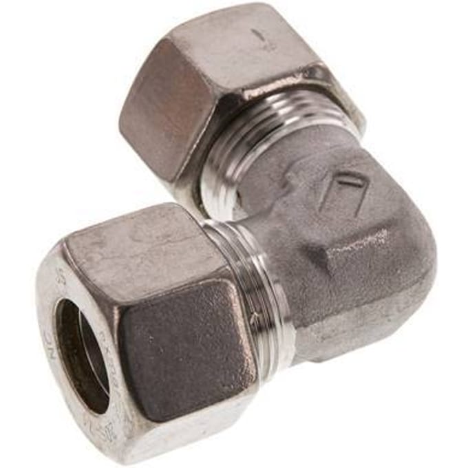 20S RVS L-Knelfitting 90 graden 400 Bar DIN 2353 - FL2E-O-ST-20-S