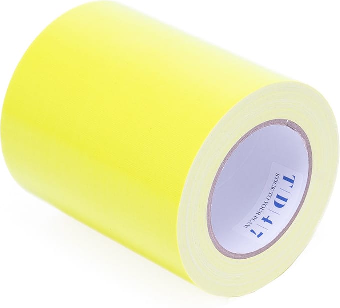 TD47 Gaffa Tape 150mm x 25m Fluor Geel
