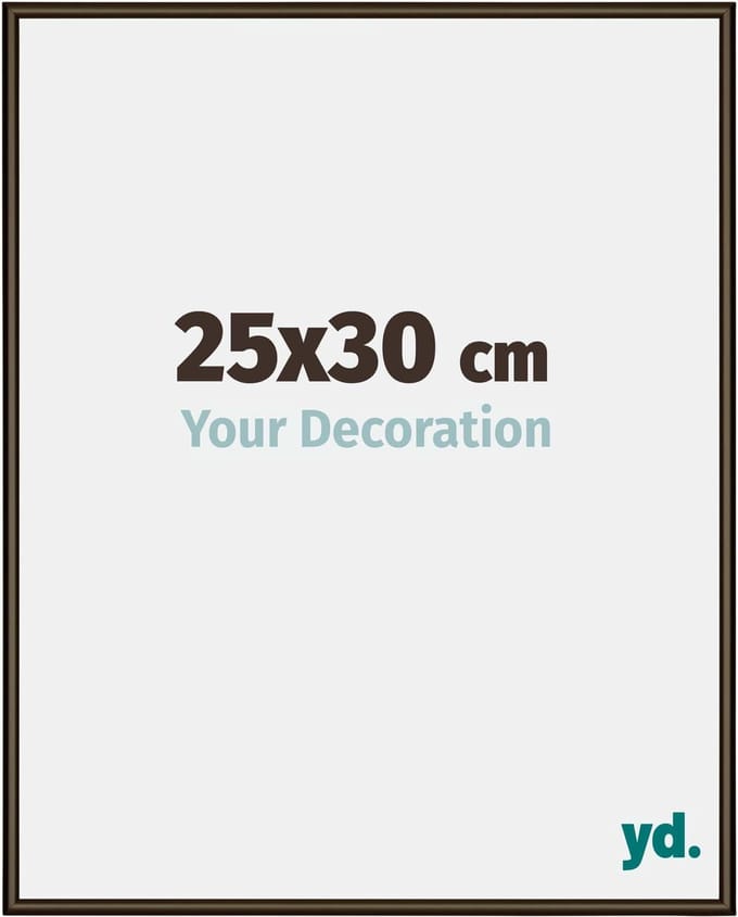 Your Decoration - Fotolijst 25x30 cm - Aluminium - Walnoot Structuur - New York