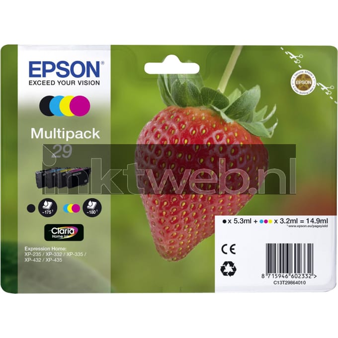 Epson Inktcartridge 29 (C13T29864012) 4-kleuren Multipack