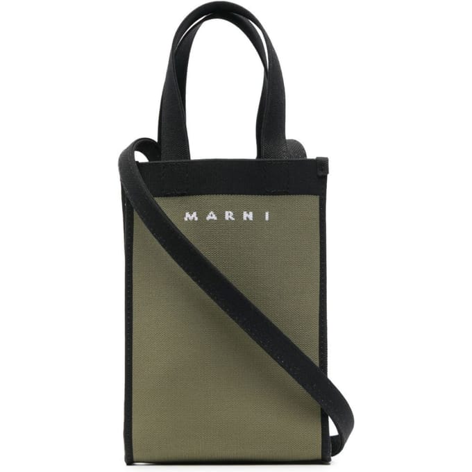 Gebreide crossbodytas met logo