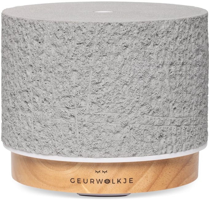 Geurwolkje Satori Vulcano Aroma Diffuser – Ultrasone Geurverspreider – Steencomposiet Grijs – 200 ml