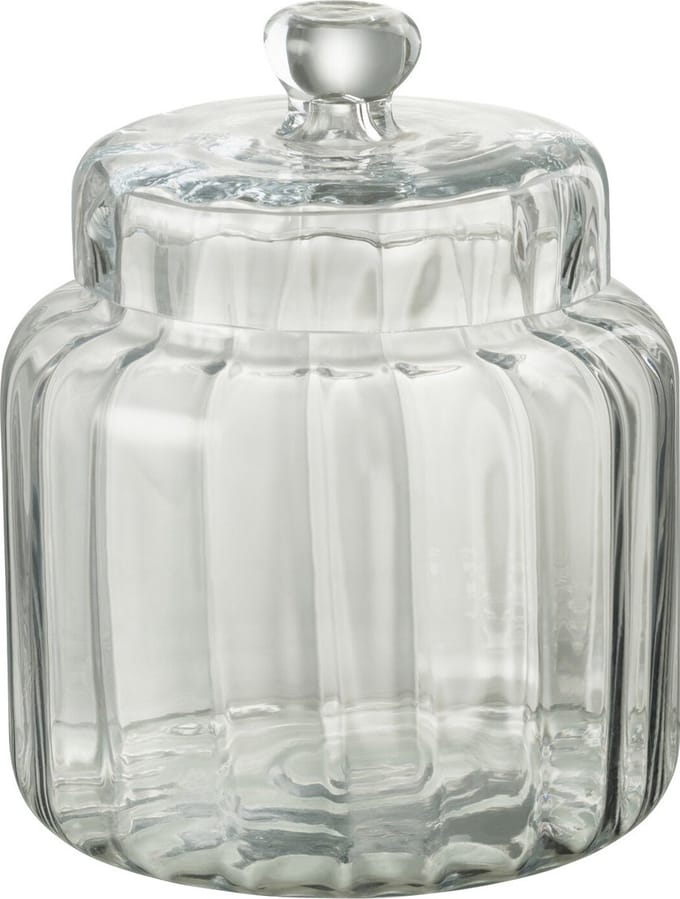 J-Line voorraadpot Elia - glas - transparant - small