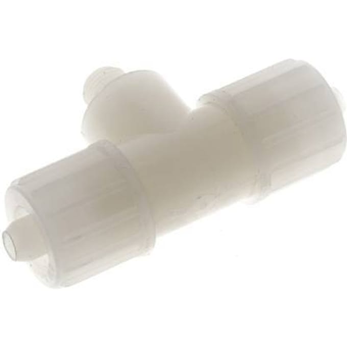 12x6mm & G1/8'' PVDF T-stuk Knelfitting Buitendraad 10bar Kunststof en Polyamide