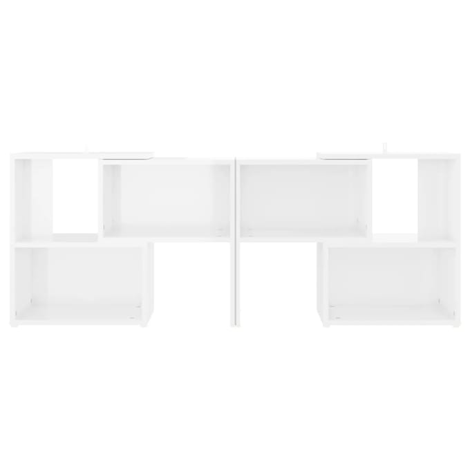 vidaXL - Tv-meubel - 104x30x52 - cm - bewerkt - hout - hoogglans - wit