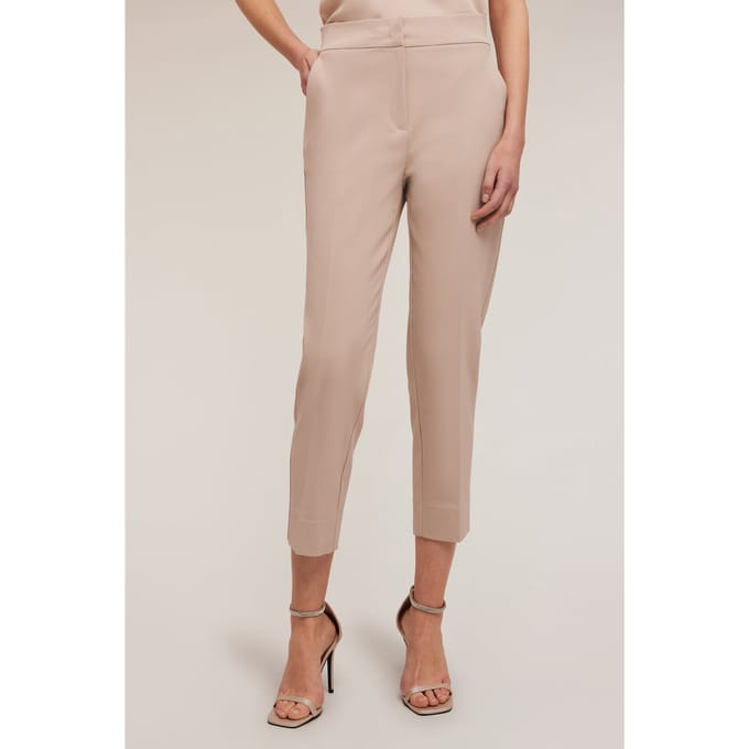 Motivi High-waisted Regular-fit Trousers Beige Größe: 34 | Stoffhosen Outlet | Damen | Braun