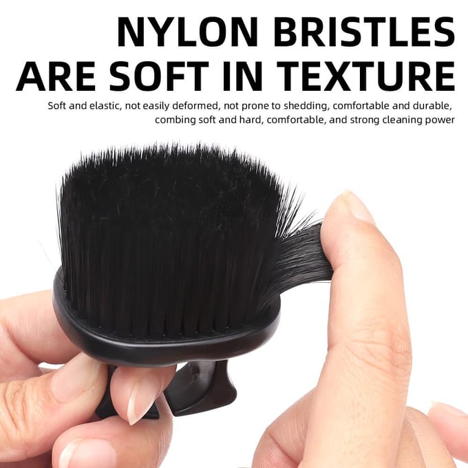 Brosse à cheveux noire pour coiffeur, accessoire de coiffure pour enlever les poils morts noir