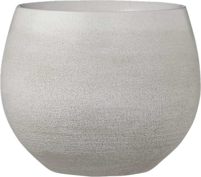 Mica Decorations Bloempot - creme wit - keramiek - 18 x 15 cm - plantenpotten