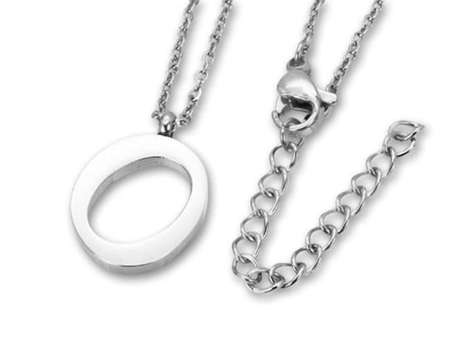 Amanto Ketting Letter O - 316L Staal - Alfabet - 19x13mm - 50cm