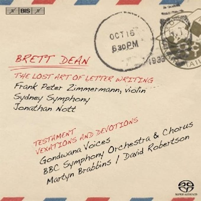 Frank Peter Zimmermann - Dean: The Lost Art of Letter Writing (SACD)