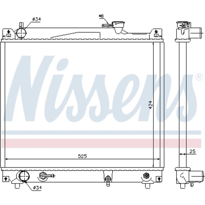 Radiator, motorkoeling NISSENS 64159